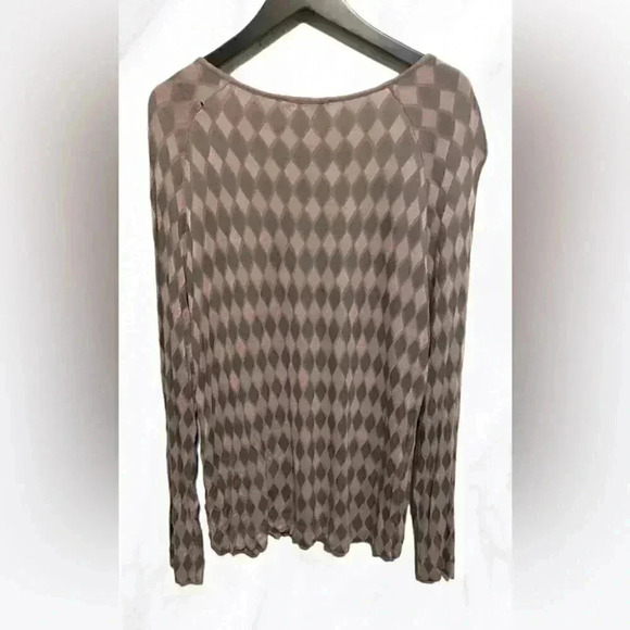 See by Chloe classic lightweight knit pink grey V neck long sleeve sweater 44 - Picture 2 of 5